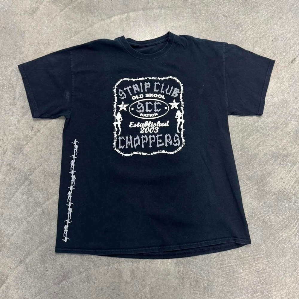 Vintage Orange County Choppers T-Shirt Stripper Biker Short Sleeve Tee Large